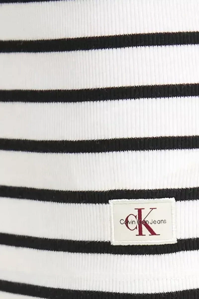 CK Jeans  Kadın Siyah Beyaz Çizgili Elbise J20J225263-0K4