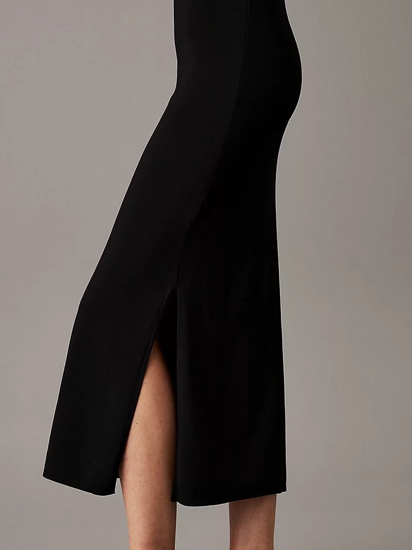 CK Jeans PLACED INST LONG SWEATER DRESS Kadın  Elbise J20J225296-BEH
