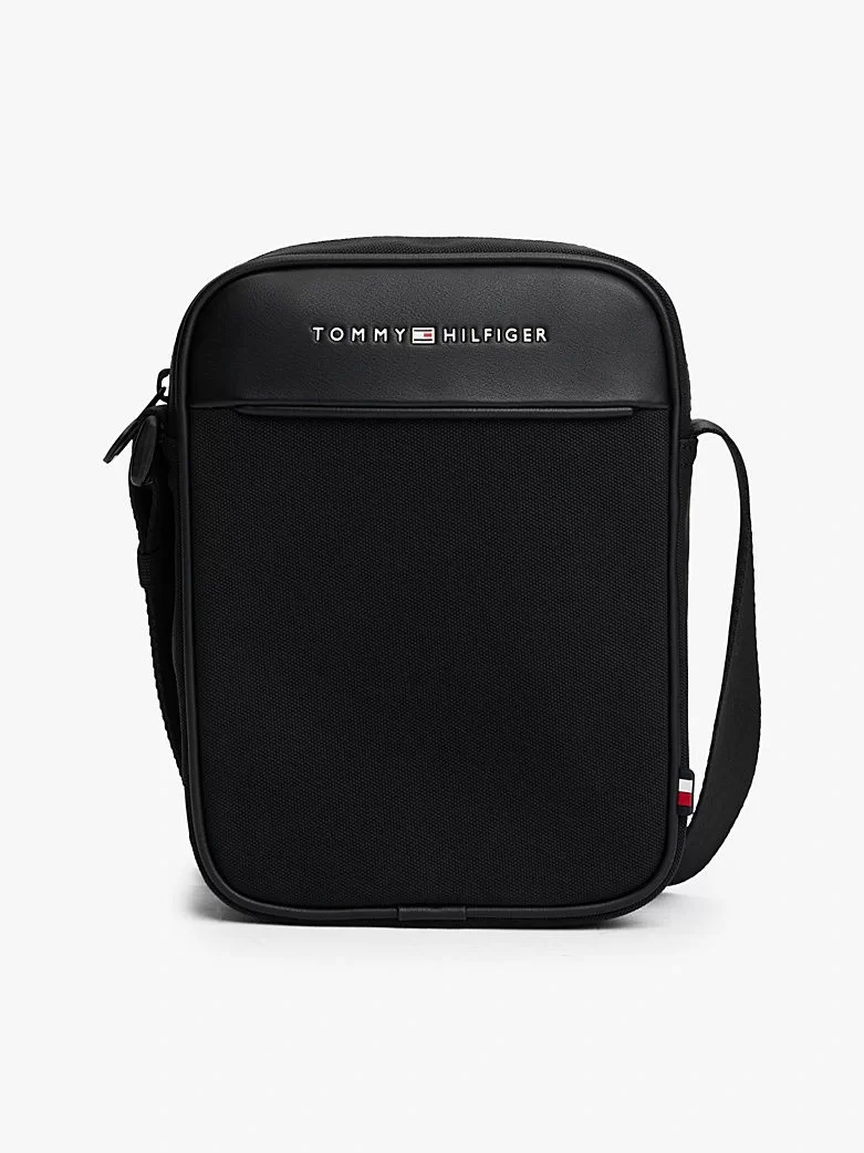 Tommy Hilfiger TH Foundation Mini Reporter Erkek Siyah Çanta AM0AM13624BDS
