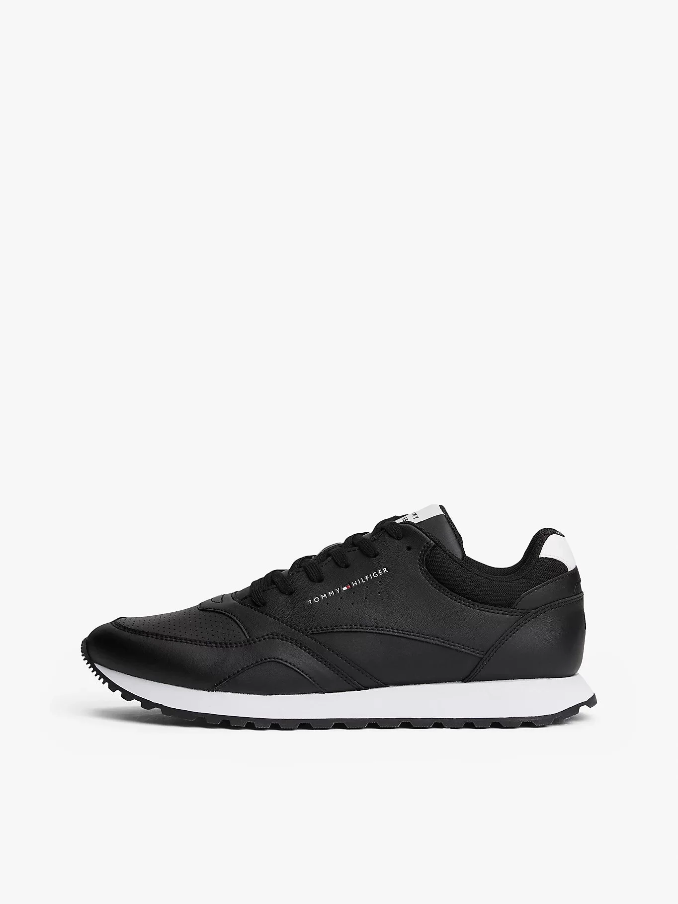 Tommy Hilfiger New Runner Eva Tabanlı Deri Klasik Erkek Siyah Sneaker FM0FM055120GX