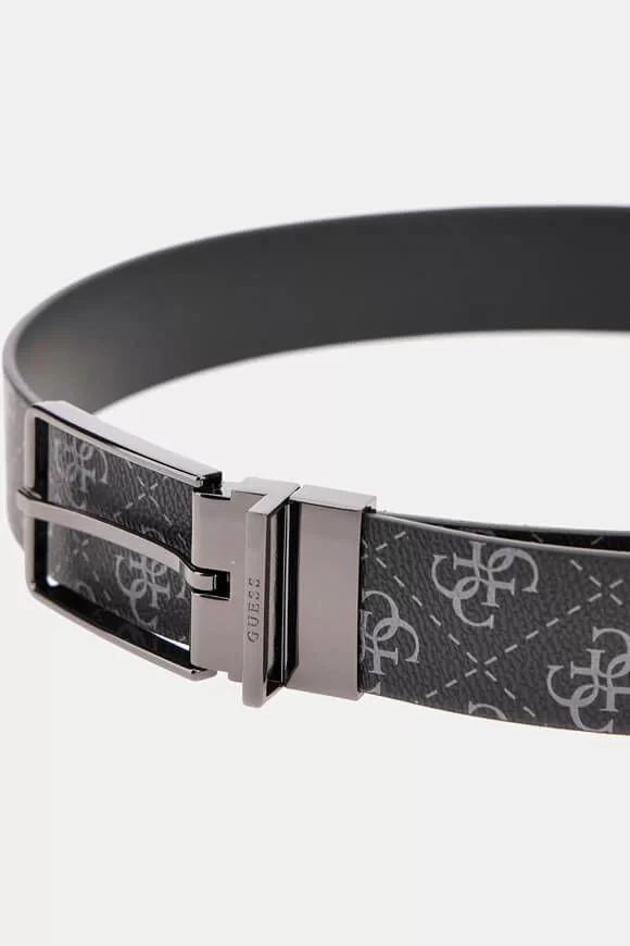 Guess AGUEDA ADJ & REV BELT H35 Erkek Siyah Kemer BMAGLOP5235-DBM