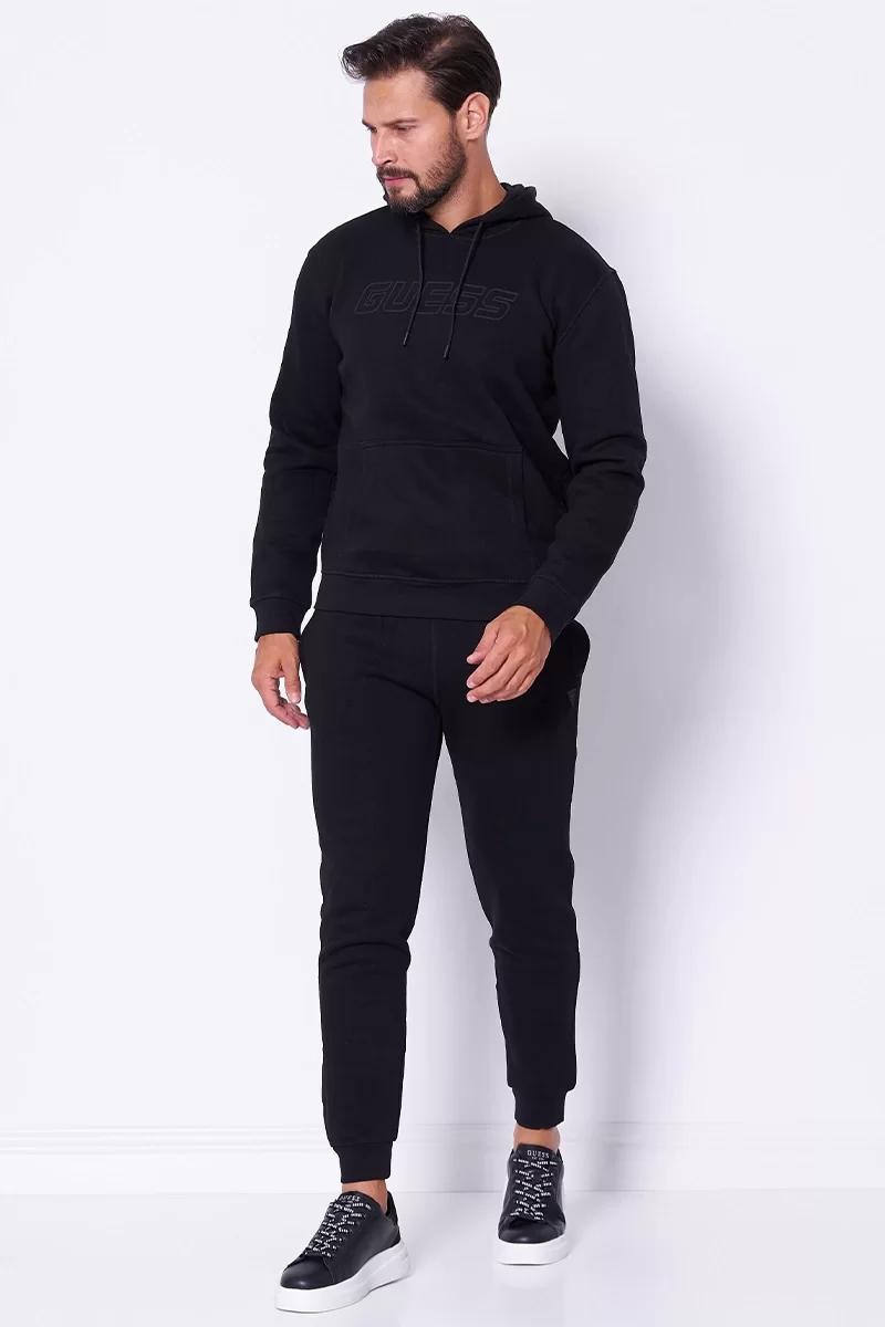 Guess Aldwın New Hoodıe Erkek Siyah Sweatshirt Z4YQ12K9V31-JBLK