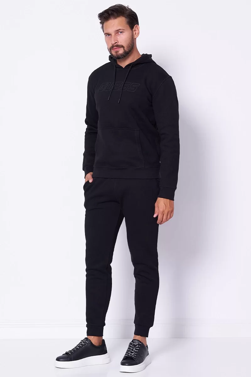 Guess Aldwın New Hoodıe Erkek Siyah Sweatshirt Z4YQ12K9V31-JBLK