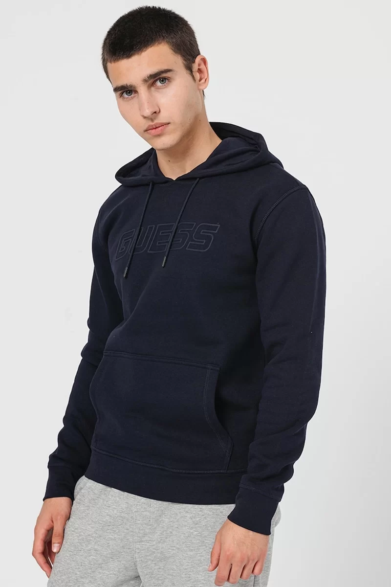 Guess Aldwın New Hoodıe Erkek Lacivert Sweatshirt Z4YQ12K9V31-DPM