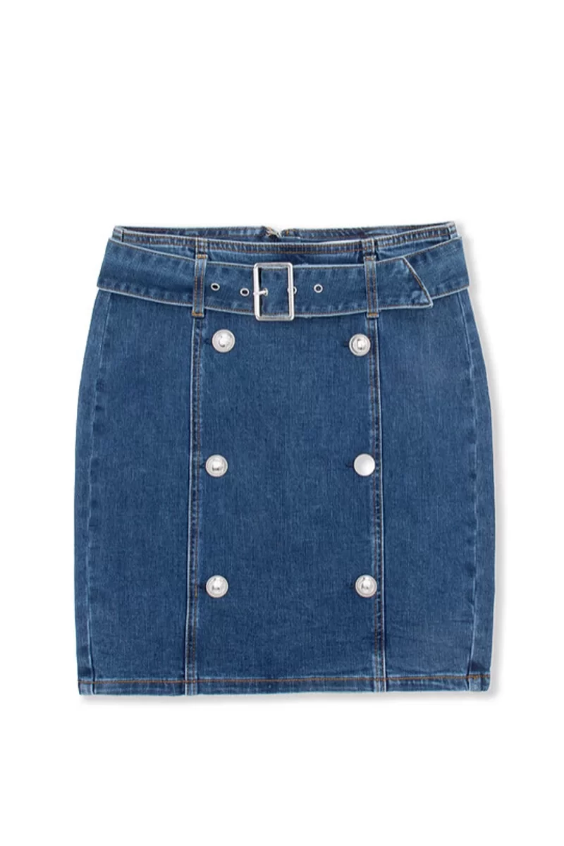 Guess ALLIE DENIM SKIRT Kadın Lacivert Etek W4YD0QD55M0-A1GH