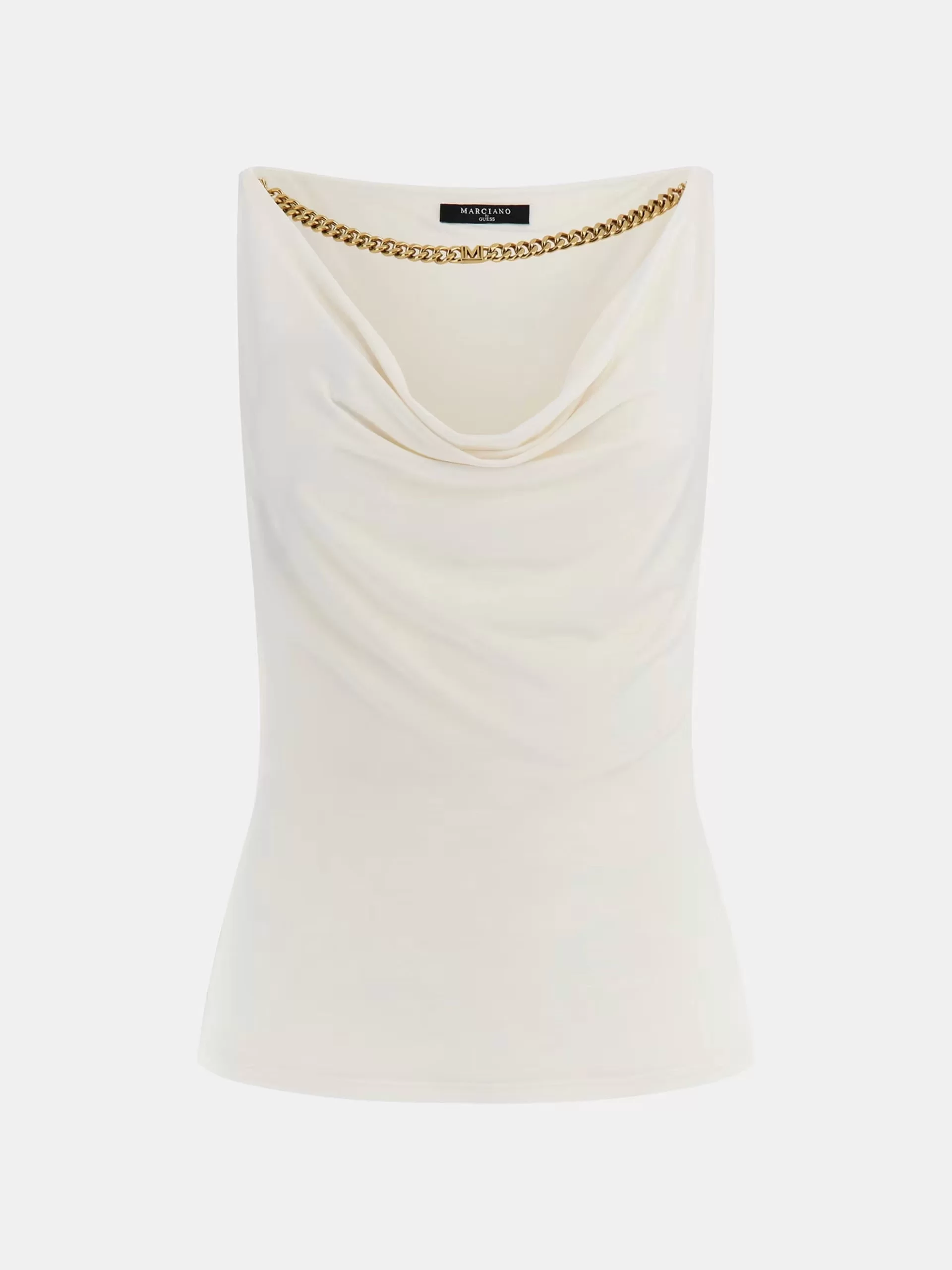 Guess ALVA CHAIN SL TOP Kadın Krem Bluz 5GGP076259A-G053