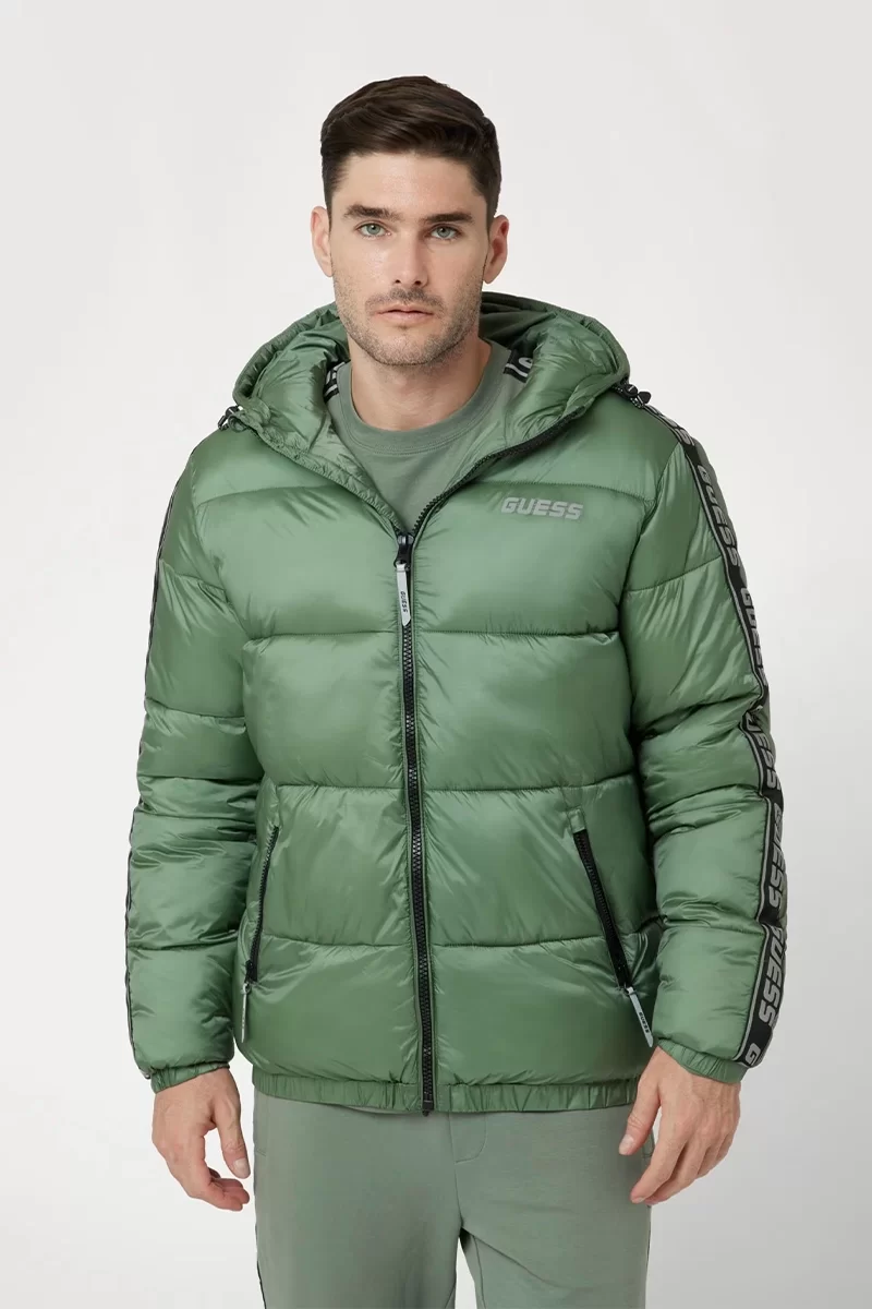 Guess Arlo Padded Jacket Erkek Yeşil Mont Z4BL08WO06I-G8DT