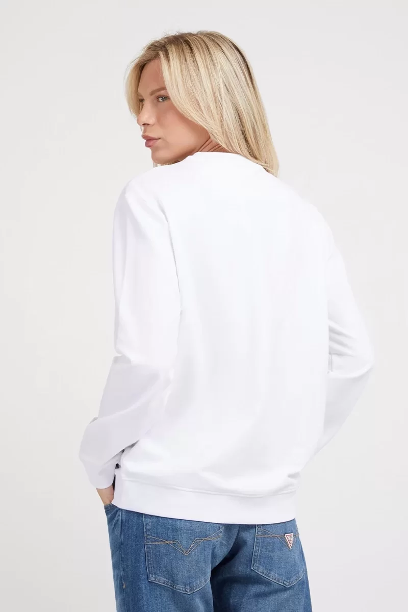 Guess AUDLEY CN FLEECE Erkek Beyaz Sweatshirt M2YQ37K6ZS1-G011