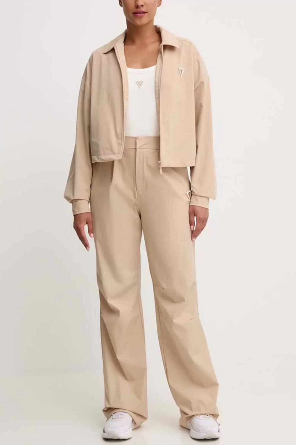 Guess Aurlıe Wıde Leg Pants Kadın Bej Pantolon V4YB05WG982-G1L9