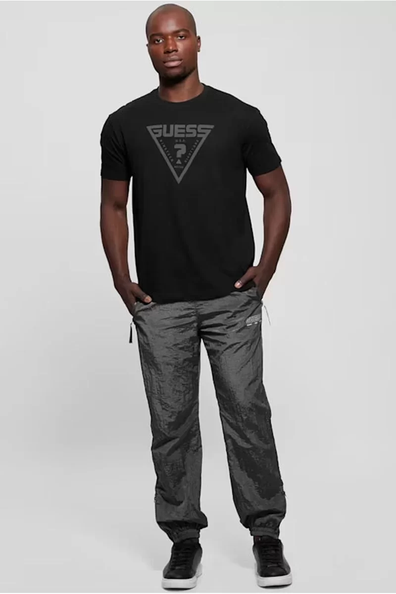 Guess AZHA CN OVER T-SHIRT Erkek Siyah T-shirt Z4BI02I3Z14-JBLK