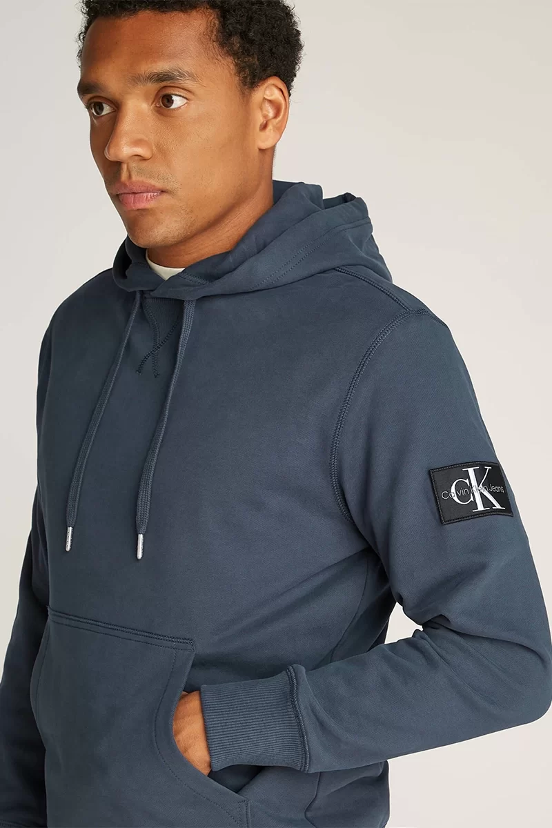 CK Jeans BADGE HOODIE Erkek MAVİ Sweatshirt J30J323430-PPK