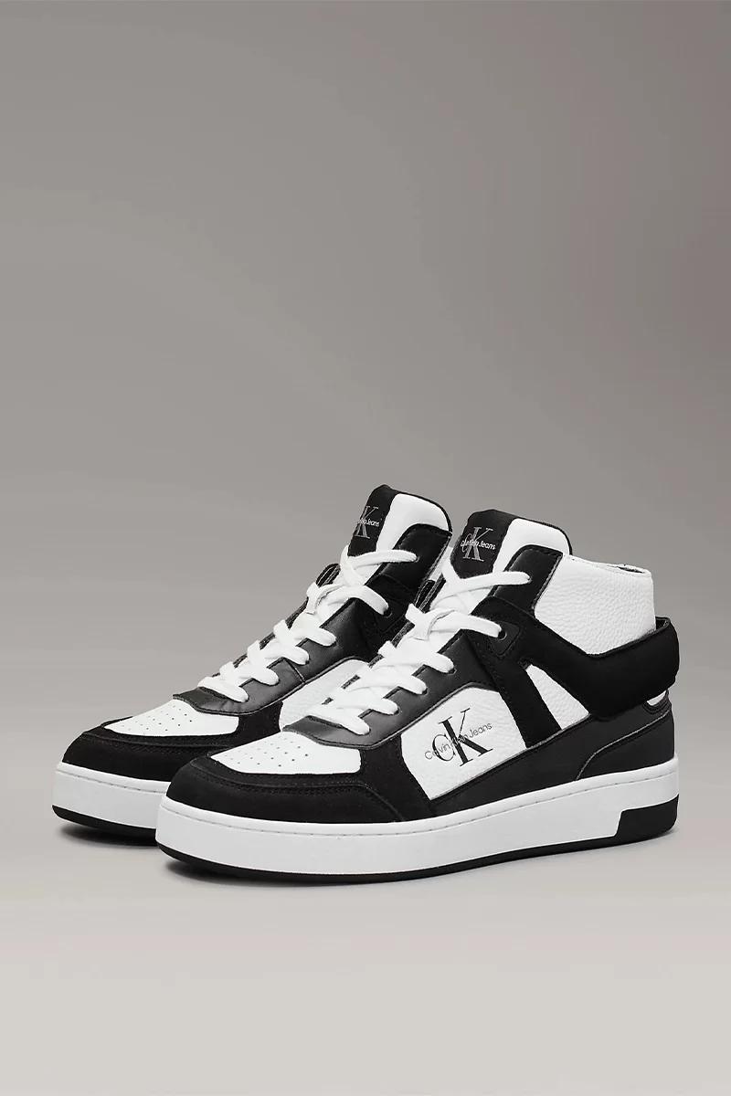 CK Jeans BASKET CUPSOLE MID ML MIX Kadın Siyah Sneaker YW0YW01578-0GM