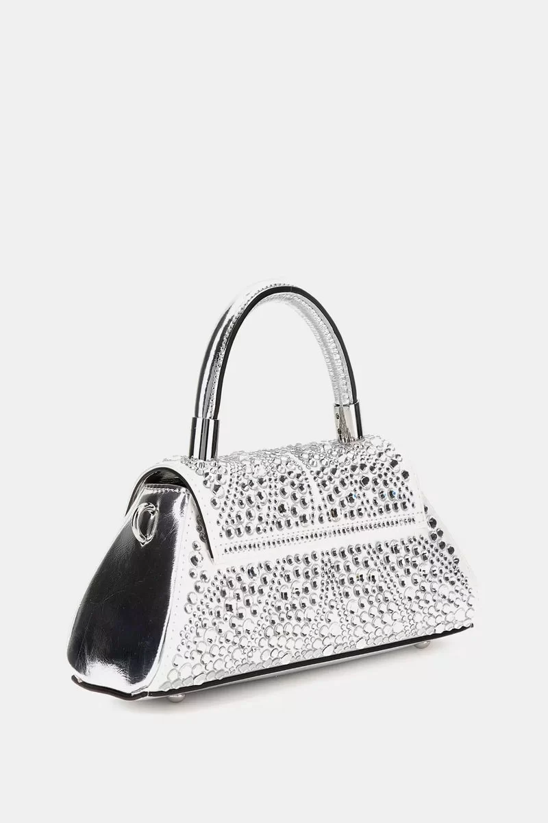 Guess Beauvoır Top Handle Flap Kadın Gümüş El Çantası HWXY9528780-SIL