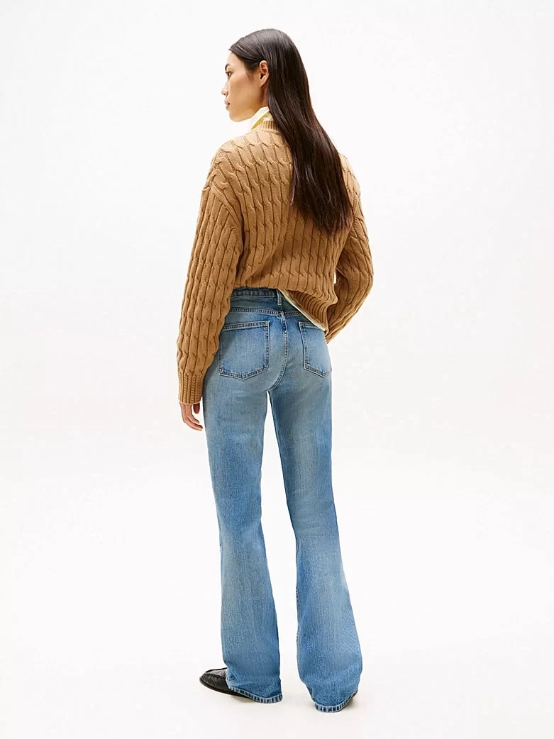 Tommy Hilfiger Kadın Açık Mavi Bootcut Denim Pantolon