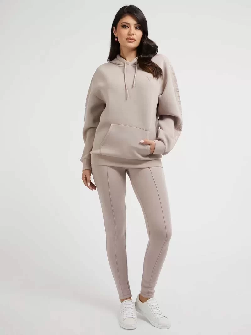 Guess Brenda Hooded Sweatshırt Kadın Pudra Sweatshirt V2YQ18K7UW2-G4Q9