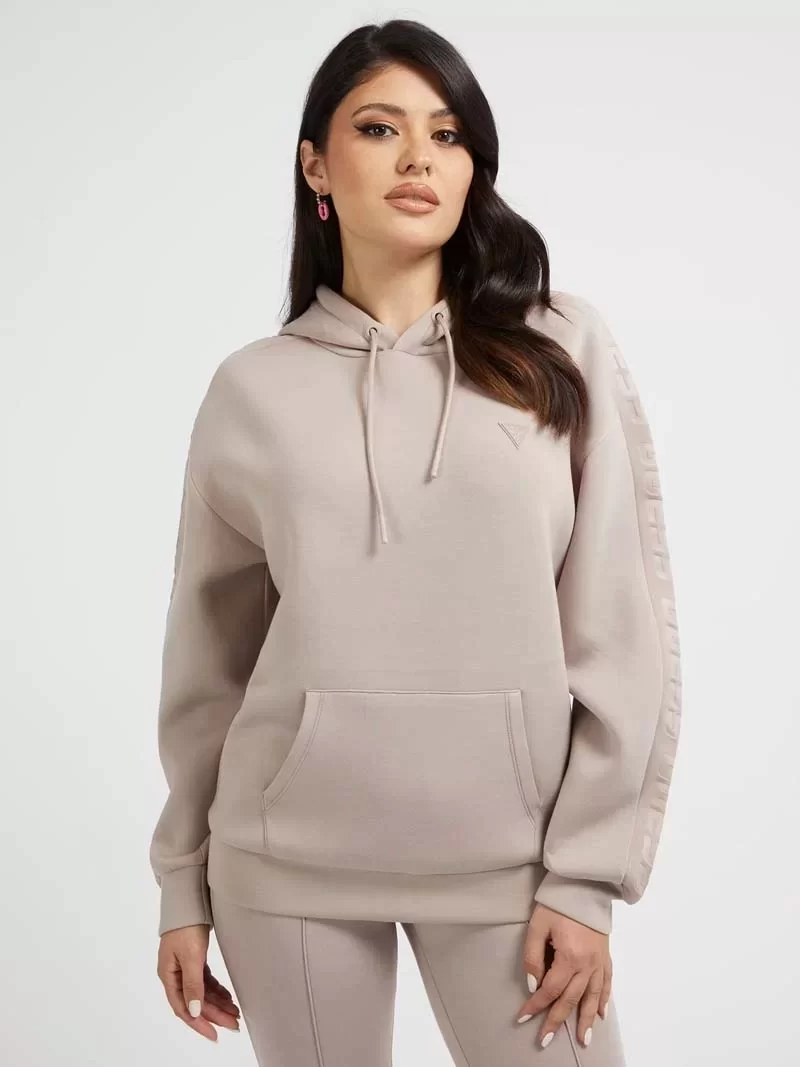 Guess Brenda Hooded Sweatshırt Kadın Pudra Sweatshirt V2YQ18K7UW2-G4Q9