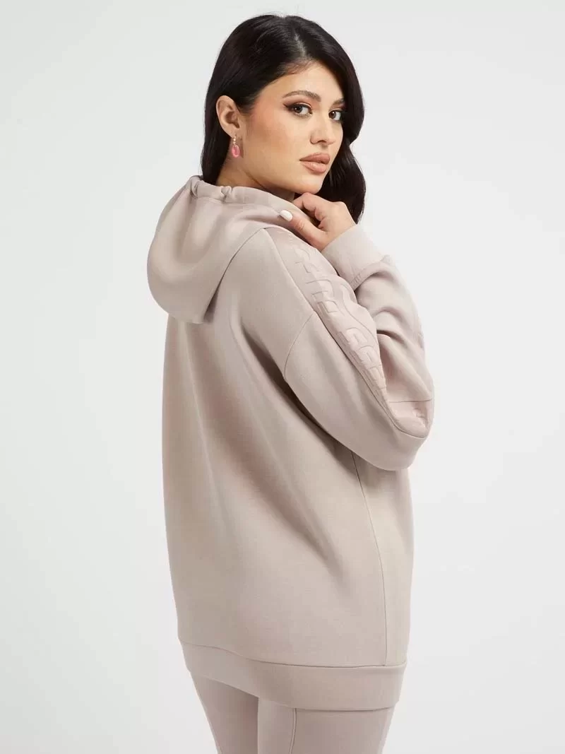 Guess Brenda Hooded Sweatshırt Kadın Pudra Sweatshirt V2YQ18K7UW2-G4Q9