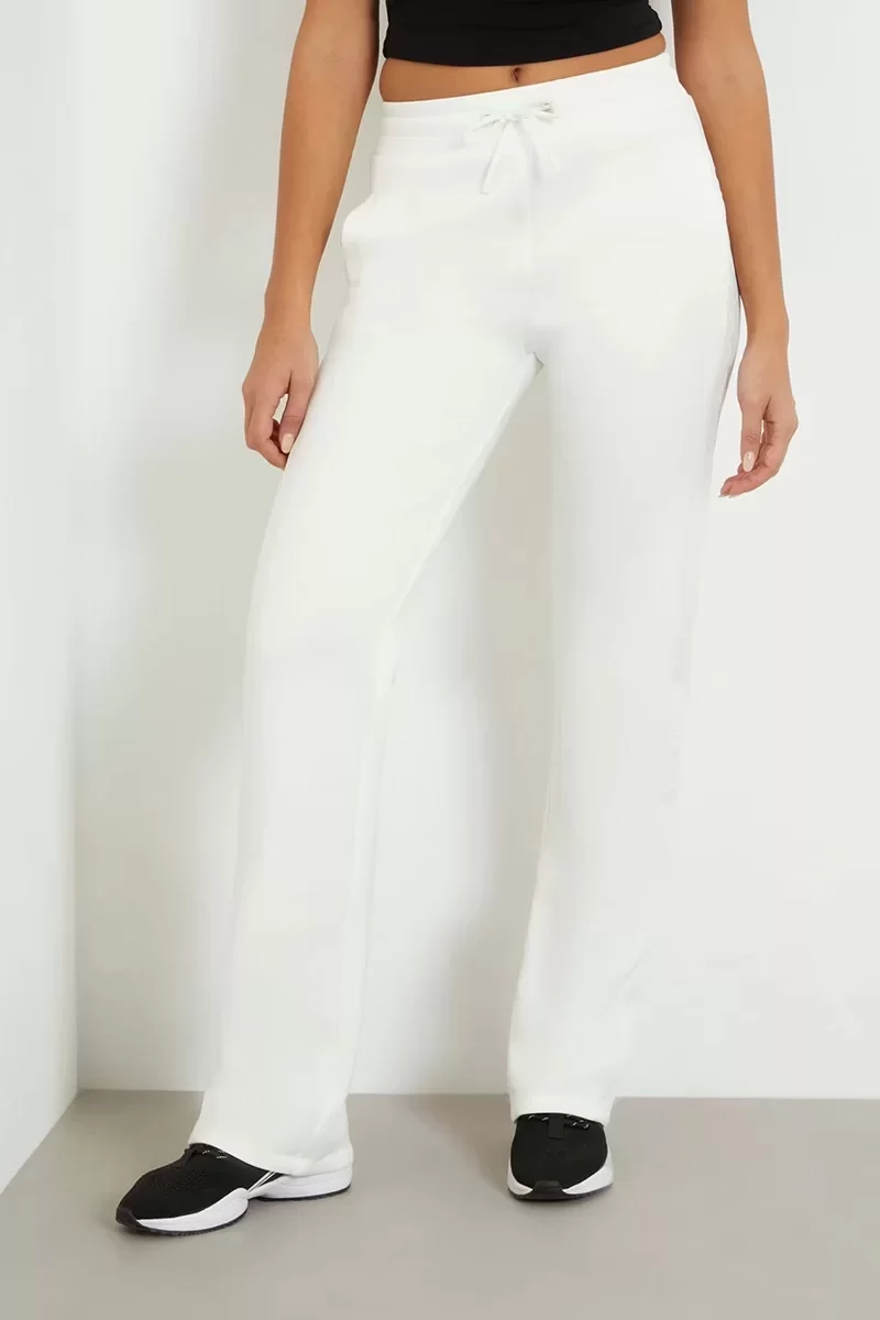 Guess Brenda Scuba Straıght Leg Pant Kadın Krem Eşofman Altı V3RB21K7UW2-G6K5