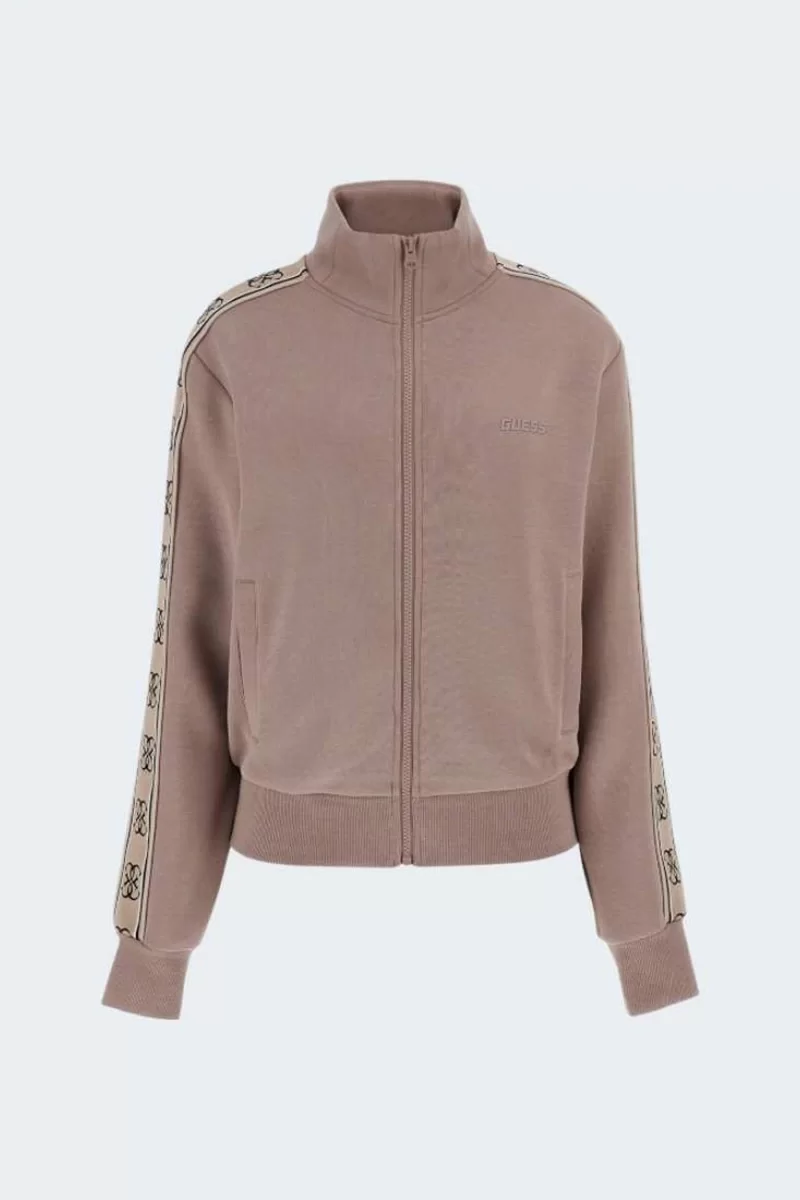 Guess BRITNEY FULL ZIP SWEATSHIRT Kadın Kahverengi Eşofman Üstü V2YQ16KB3P2-G1L9
