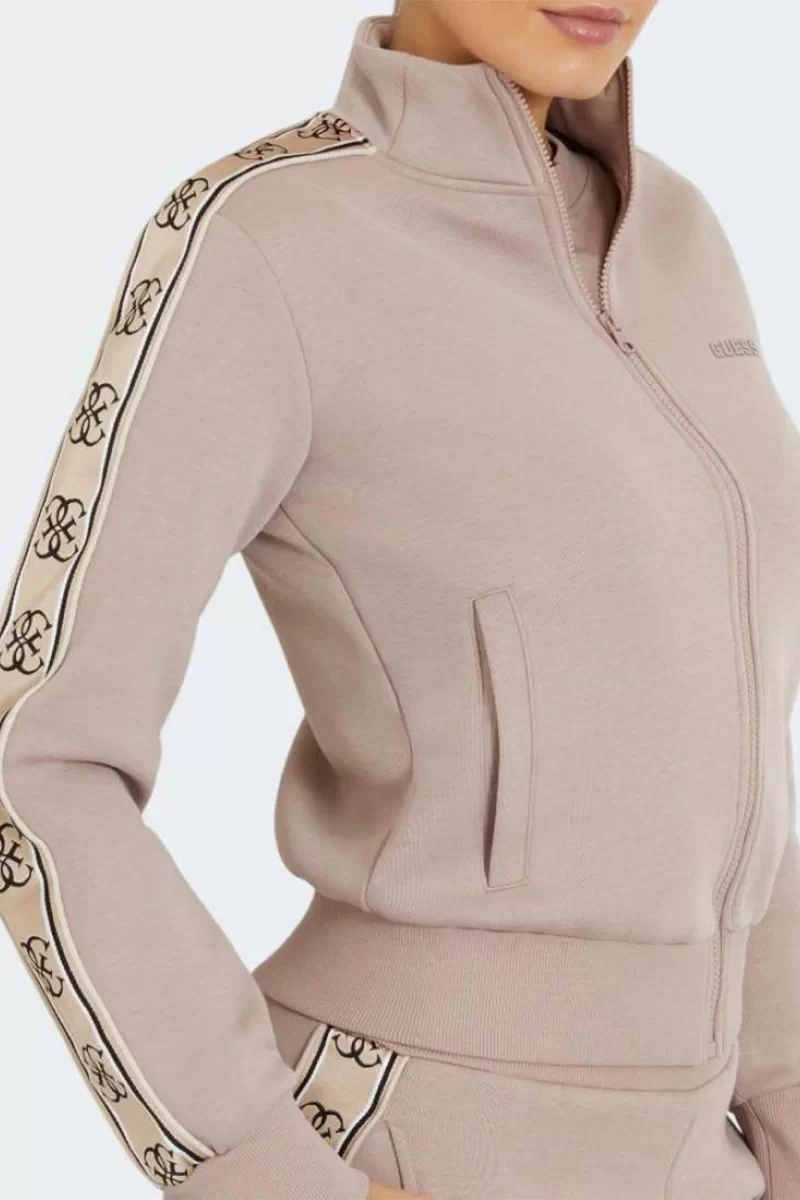 Guess BRITNEY FULL ZIP SWEATSHIRT Kadın Kahverengi Eşofman Üstü V2YQ16KB3P2-G1L9