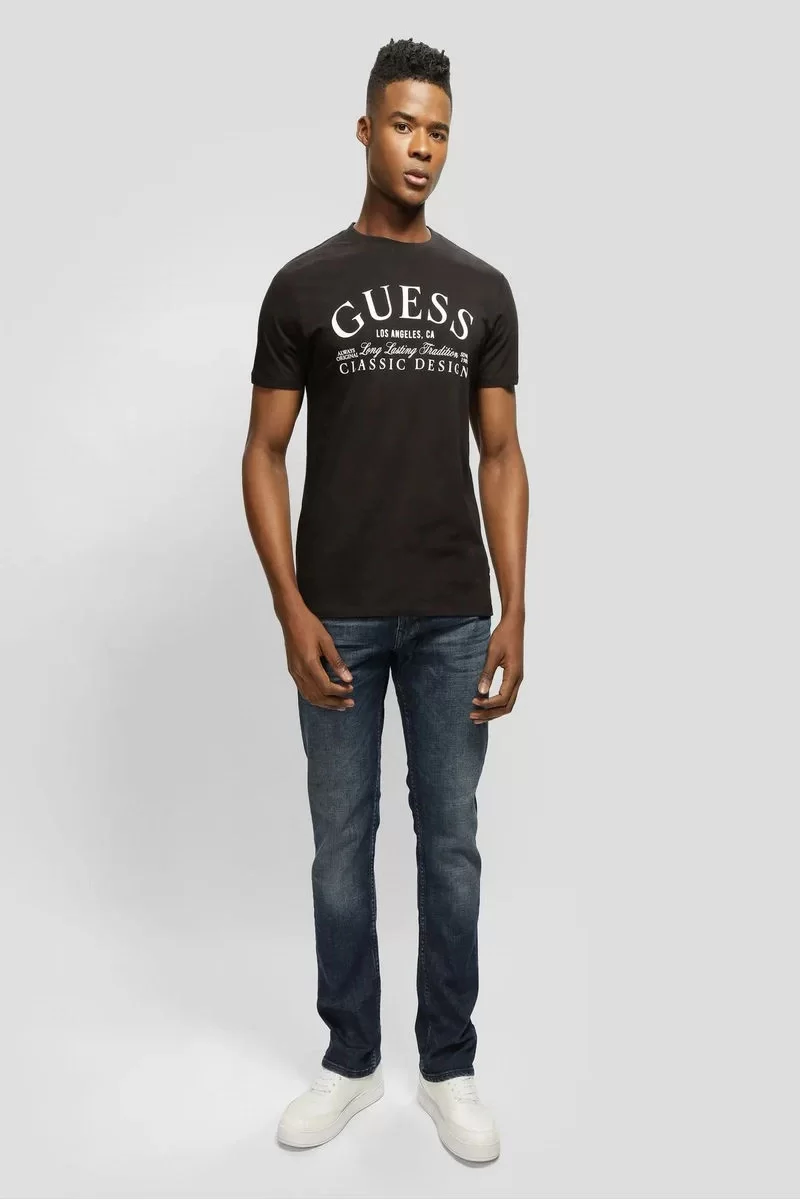 Guess BSC INTL CLASSIC DESIGN TEE Erkek Siyah T-shirt M5RI43K9RM1-JBLK