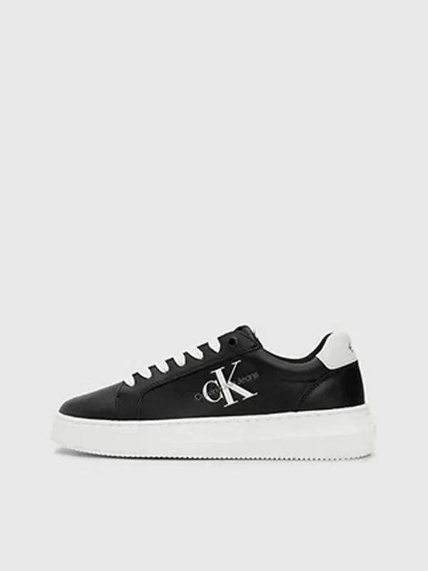 CK Jeans CHUNKY CUPSOLE MONO LTH WN Kadın Siyah Sneaker YW0YW00823-BDS