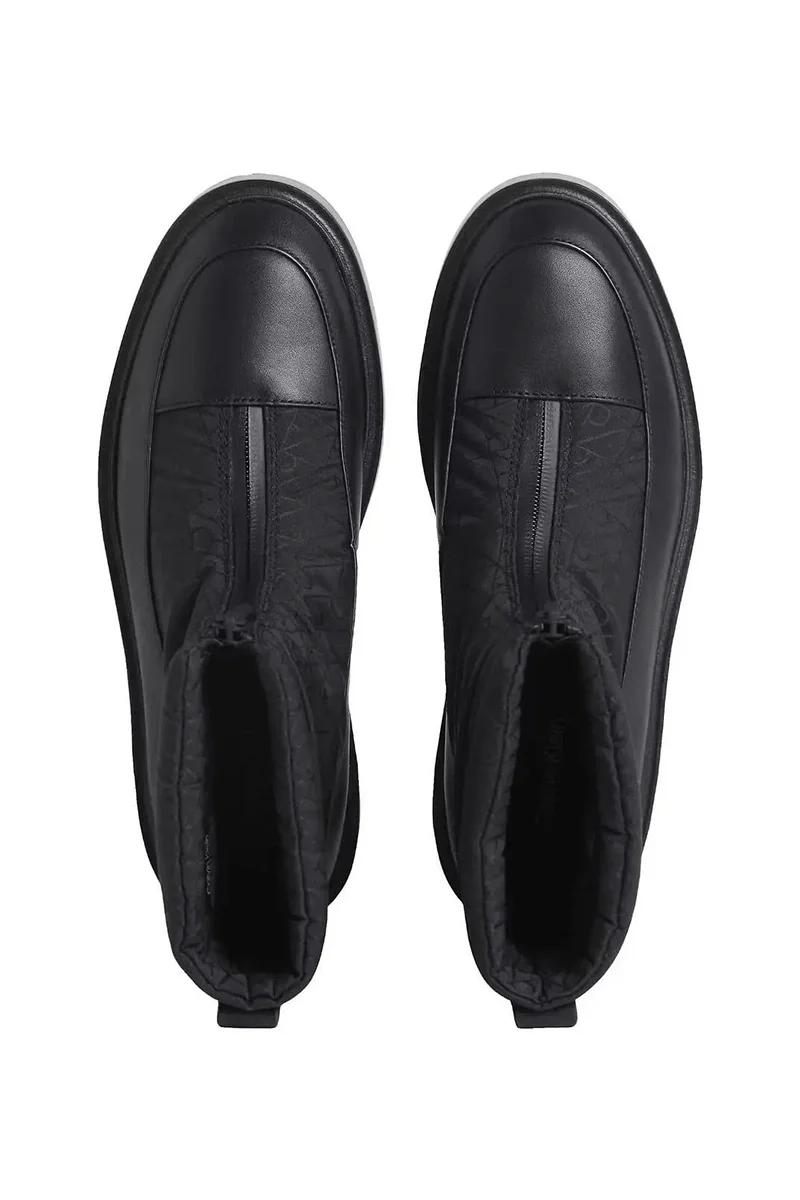 Calvin Klein Concave Welt Naylon Tamamı Baskılı Kadın Siyah Bot YW0YW02073-BEH