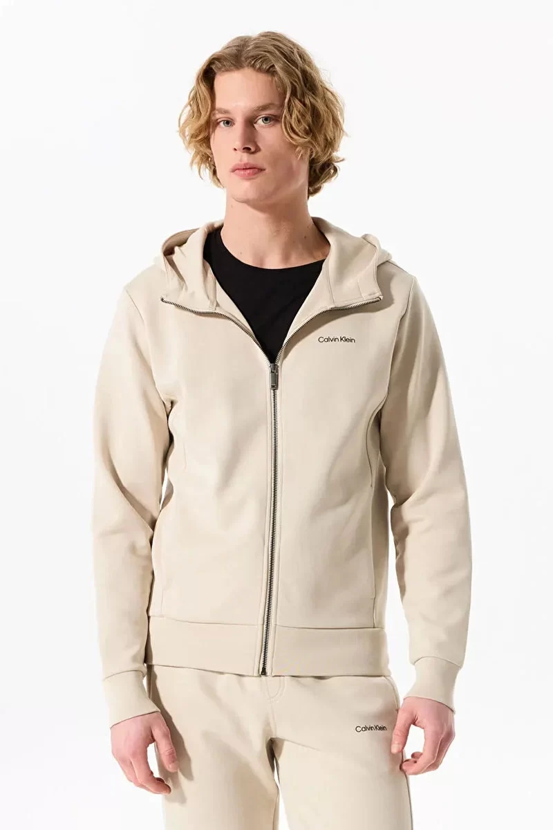 Calvin Klein MICRO LOGO REPREVE HOODIE JACKET Erkek  Eşofman Üstü K10K112752-PEA