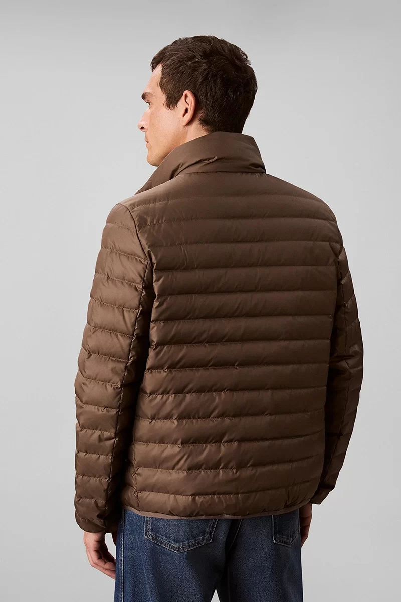 Calvin Klein Erkek Hafif Naylon Kapitone Şişme Gri Ceket LV04LC506G-PDK