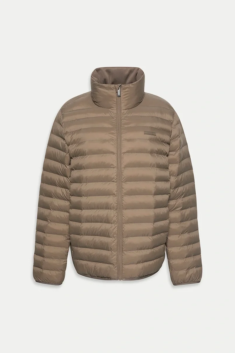 Calvin Klein Erkek Hafif Naylon Kapitone Şişme Gri Ceket LV04LC506G-PDK