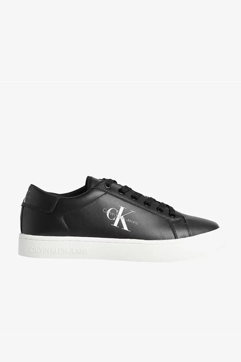 CK Jeans CLASSICCUPLOWLACEUP LTH ML Erkek Siyah Sneaker YM0YM00491-BDS