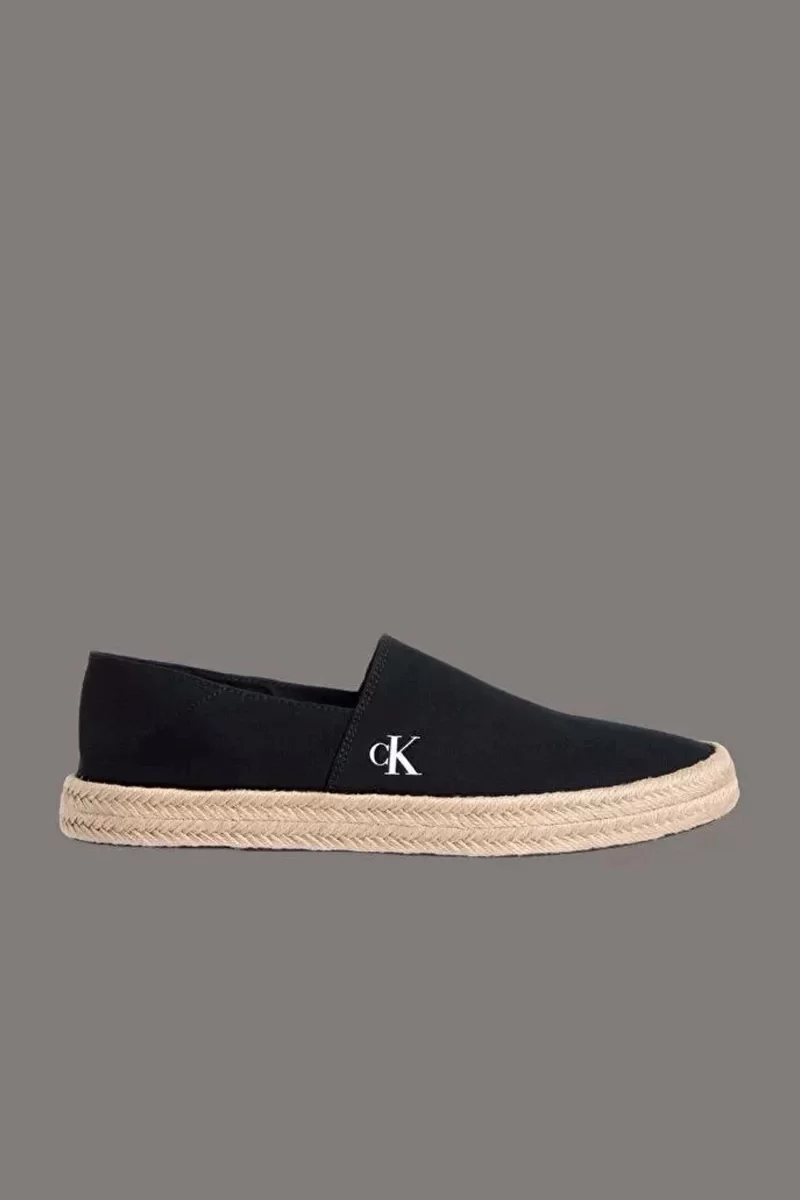 Calvin Klein  Erkek Siyah CK  Logolu  Espadril  Sneaker
