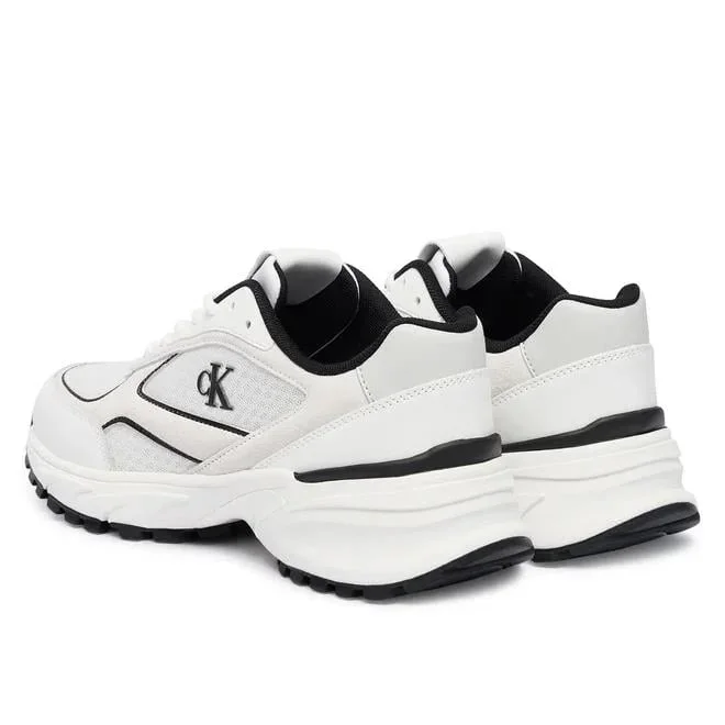 Calvin Klein File Detaylı Metalik Hike Runner Spor Kadın Beyaz Sneaker YW0YW02009-01W