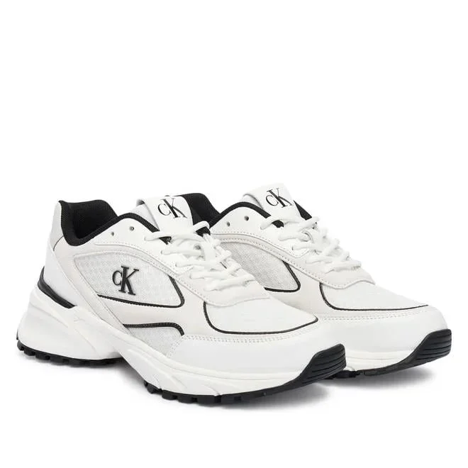 Calvin Klein File Detaylı Metalik Hike Runner Spor Kadın Beyaz Sneaker YW0YW02009-01W