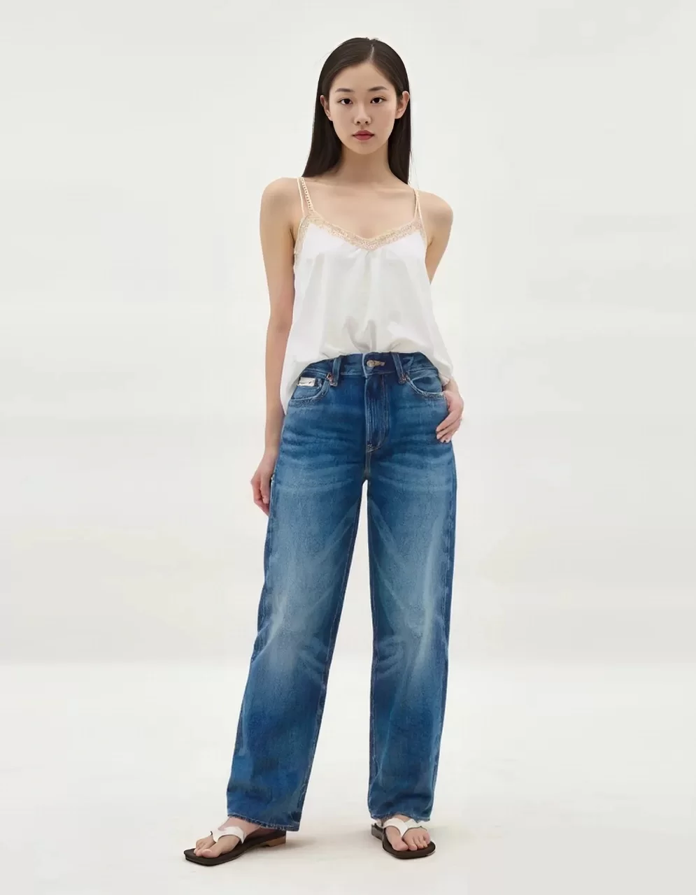 Calvin Klein Jeans 90S Straight Denim Kadın Mavi Jeans LV047B917G-UT5