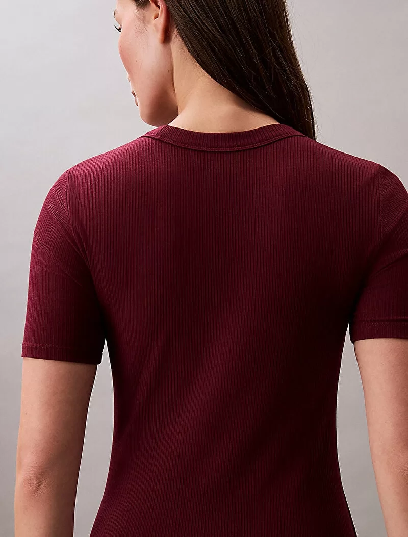 Calvin Klein Jeans Rib Kadın Kırmızı Elbise LV044C902G-VLP