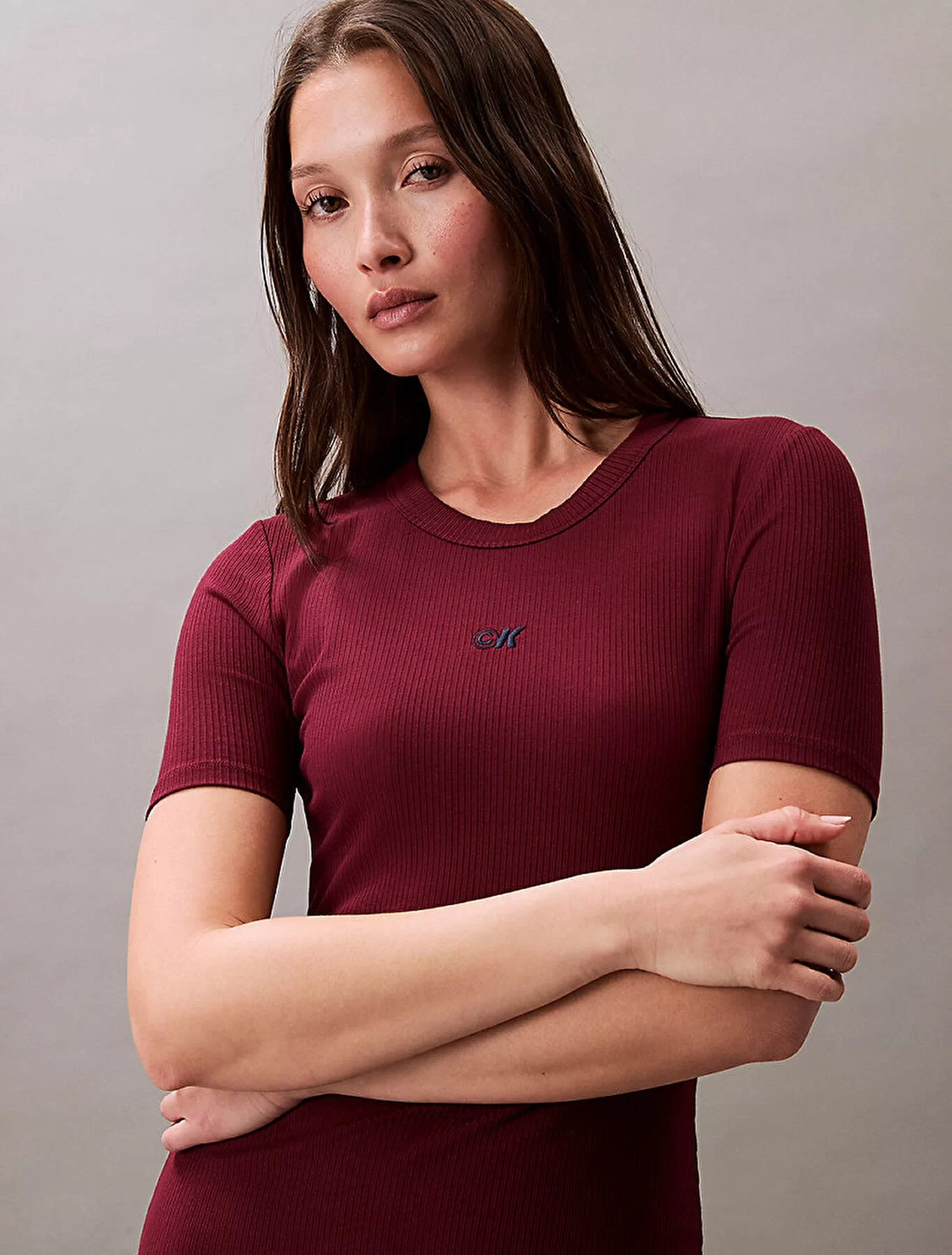 Calvin Klein Jeans Rib Kadın Kırmızı Elbise LV044C902G-VLP