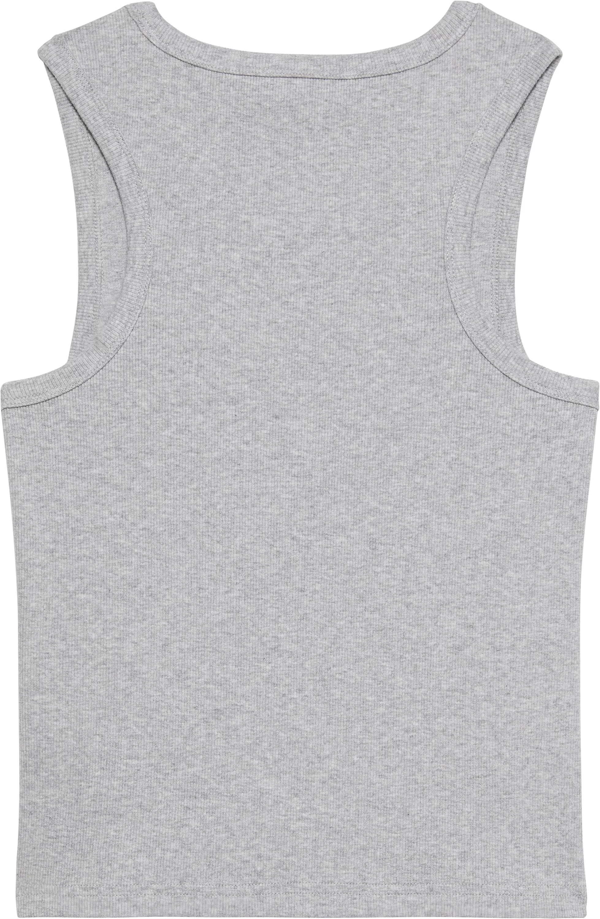 Calvin Klein Jeans A - WOVEN LABEL 2X2 COTTON RIB T Kadın Gri Bluz LV047C201G-P79