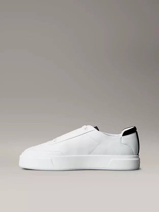 Calvin Klein Jeans Basketbol Stili Düz Tabanlı Bağcıklı Deri-Süet Erkek Siyah Sneaker YM0YM01354-0GM