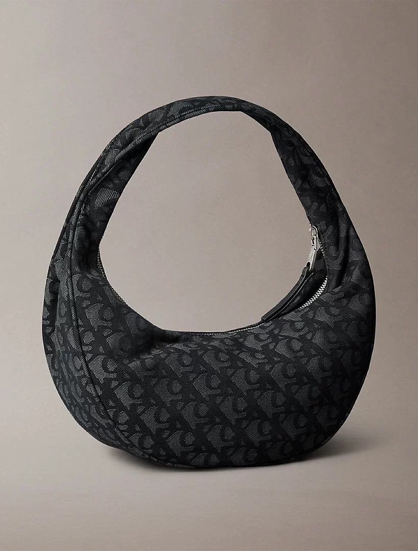 Calvin Klein Jeans CKJ MONOGRAM PINCHED MEDIUM SHOU Kadın Siyah Çanta LV04F3206G-UB1