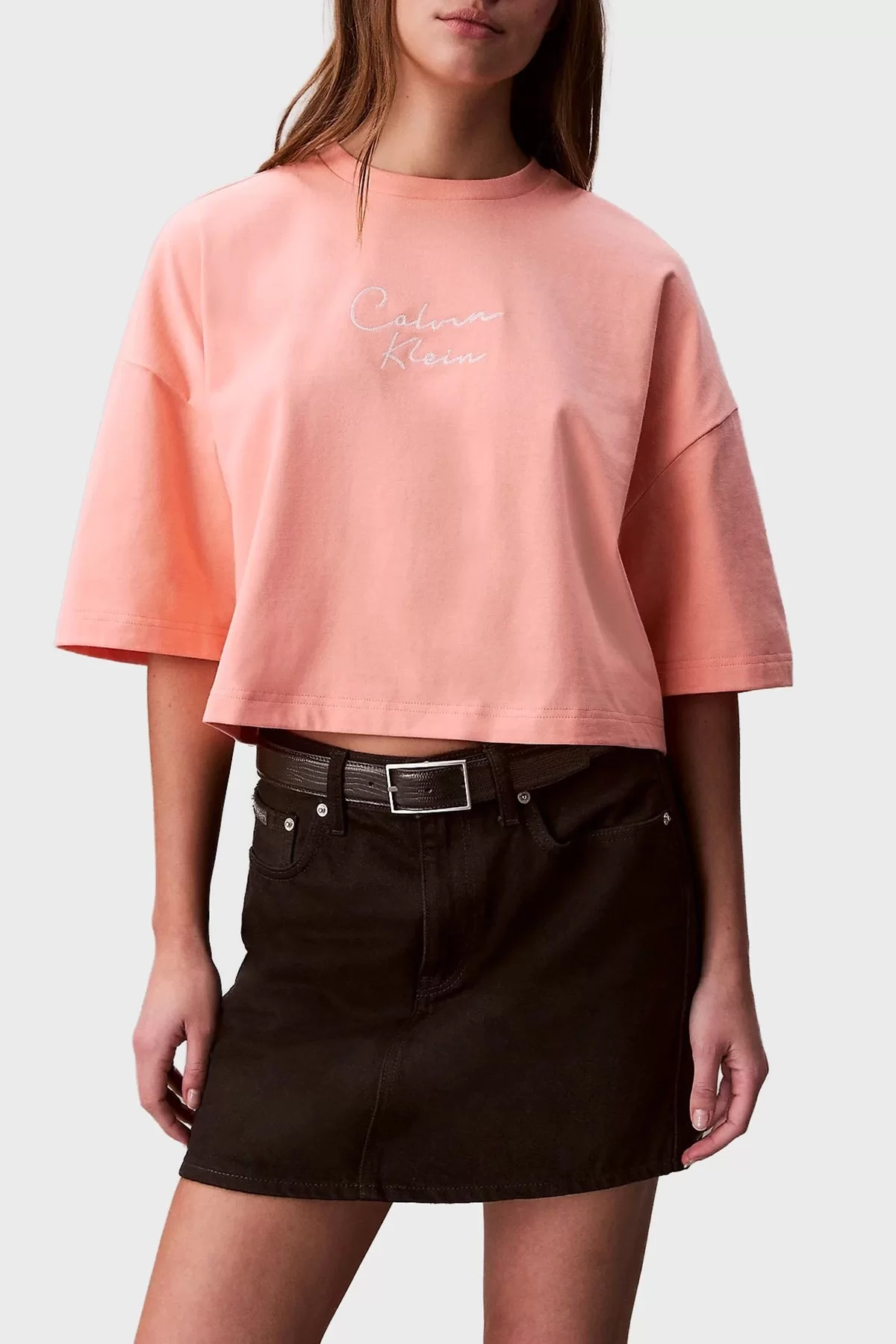 Calvin Klein Jeans D1 Collection Kadın Turuncu T-shirt LV047C202G-VDW