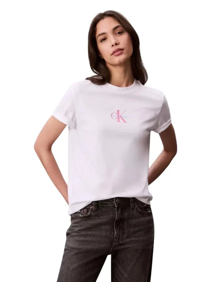 Calvin Klein Jeans D1 Fashion Kadın Beyaz T-shirt LV047C856G-YAA