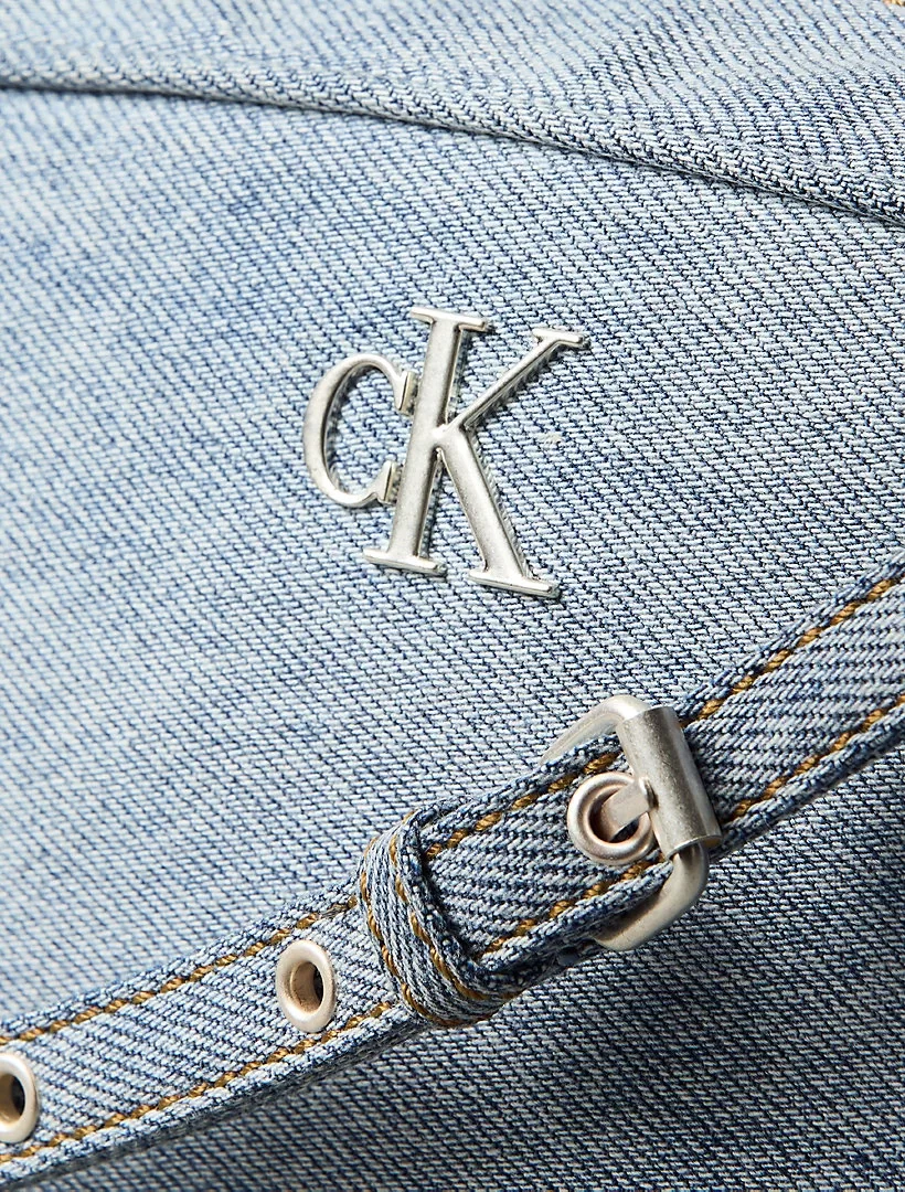 Calvin Klein Jeans DENIM EW DOUBLE ZIP CAMERA BAG Kadın Mavi Çanta LV04F3226G-VGO