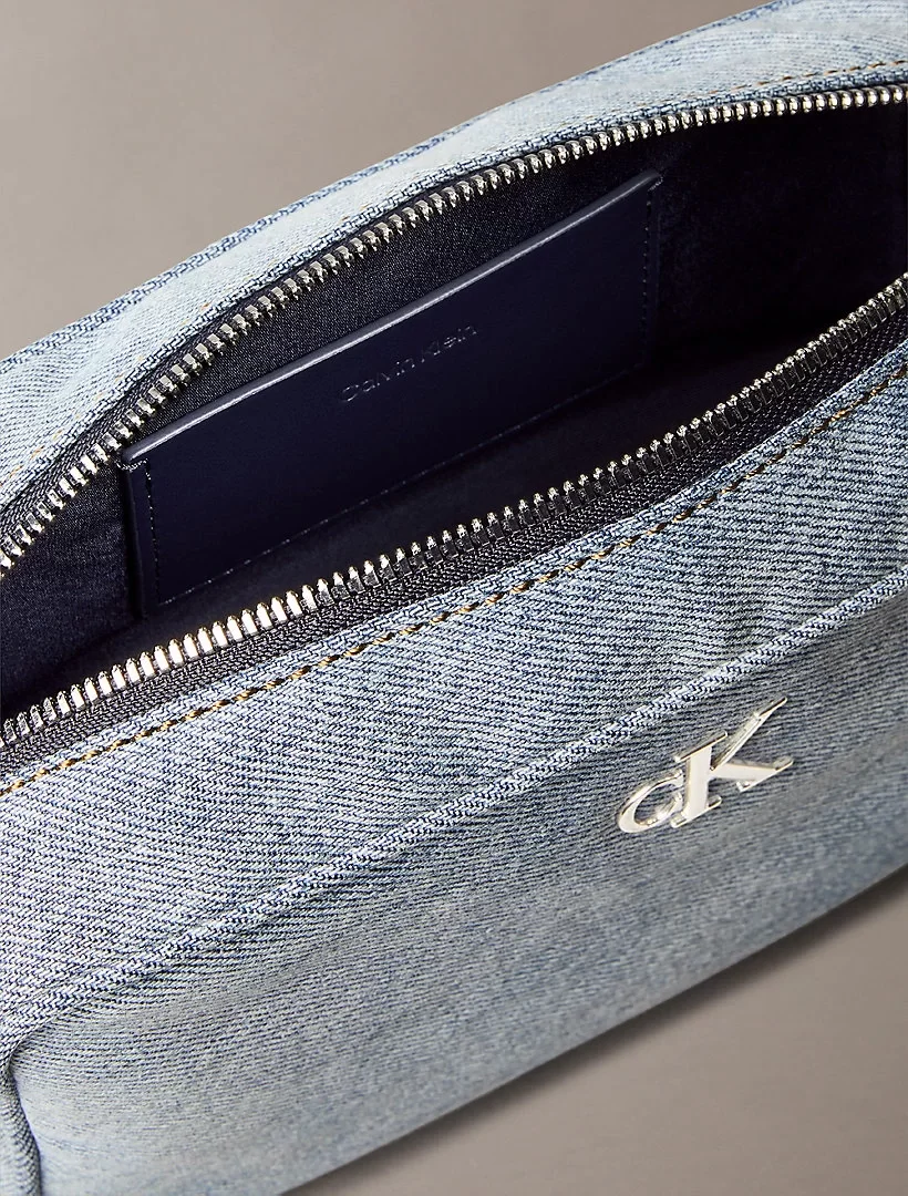 Calvin Klein Jeans DENIM EW DOUBLE ZIP CAMERA BAG Kadın Mavi Çanta LV04F3226G-VGO