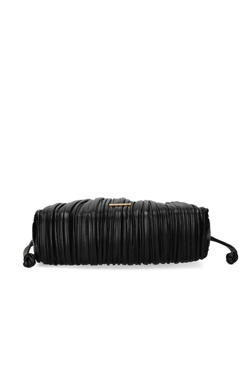 Calvin Klein Jeans Drawstring Plisse Kadın Siyah Omuz Çantası  LV04F3076G-UB1