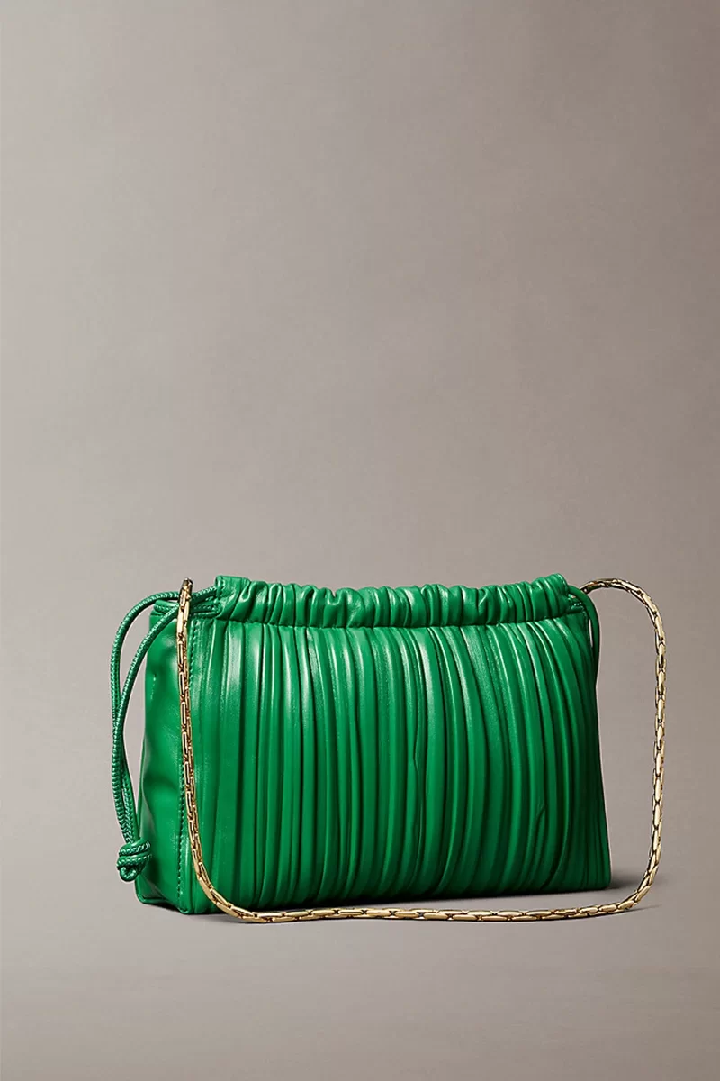 Calvin Klein Jeans Drawstring Plisse Kadın Yeşil Omuz Çantası LV04F3076G-0K6