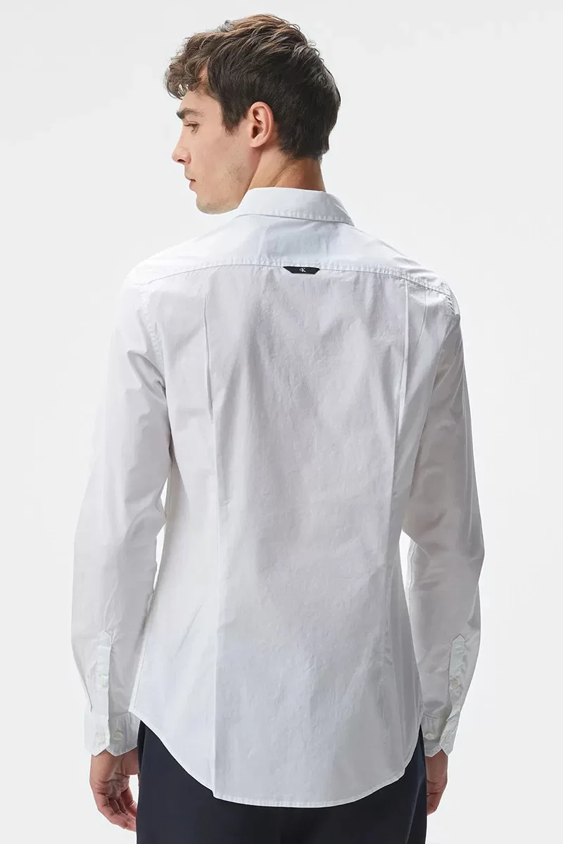 CK Jeans SLIM STRETCH SHIRT Erkek BEYAZ Gömlek J30J324614-YAF