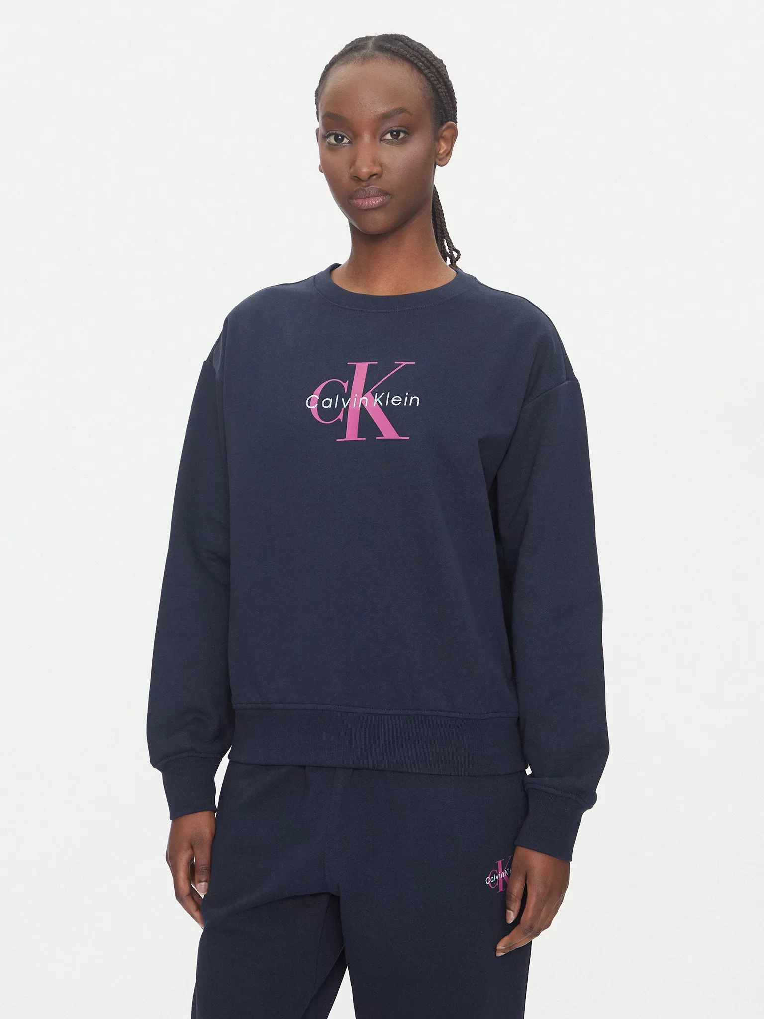 Calvin Klein Jeans Essentials Kadın Mavi Sweatshirts LV047B234G-CEF