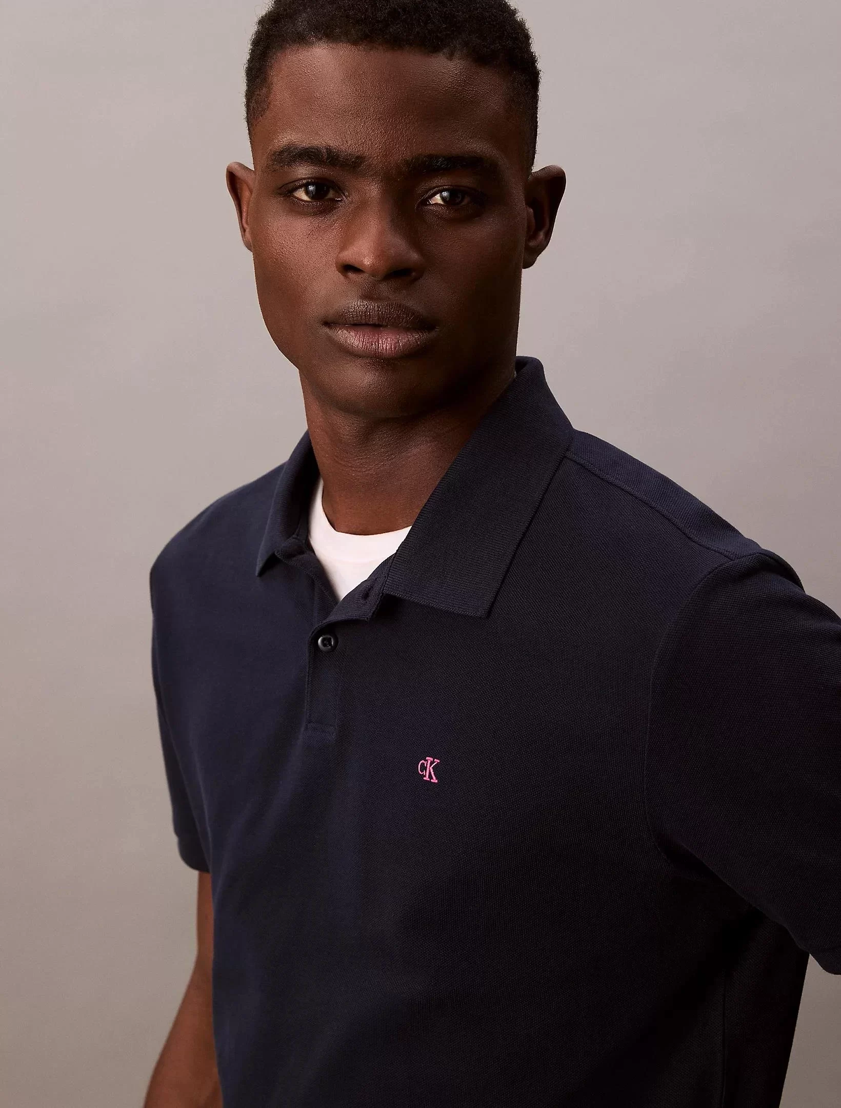Calvin Klein Jeans Global Erkek Mavi  Polo Yaka T-shirt  LV040EM269-CEF