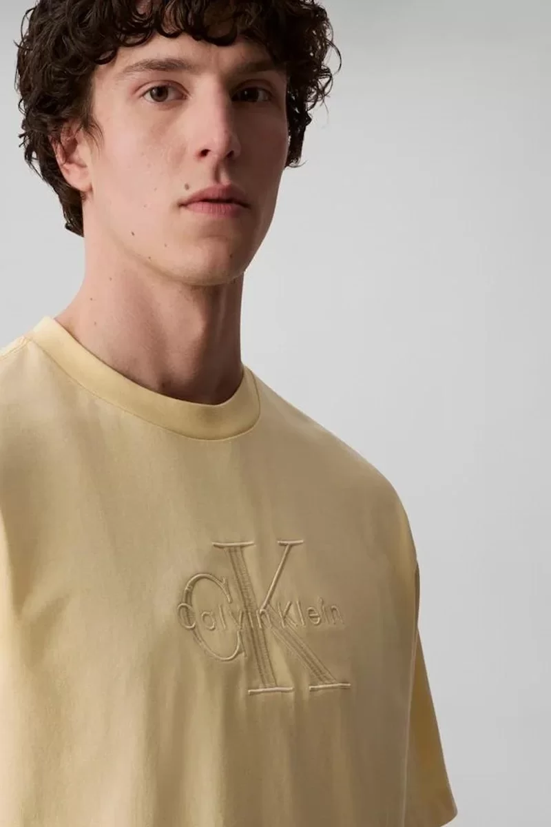 Calvin Klein Jeans Global Erkek Sarı T-shirt LV04RB295G-RM9